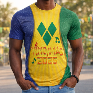 Camiseta SVG Vincy Mas, Carnaval Nacional de San Vicente y las Granadinas, Feliz Día de la Independencia el 27 de <span class=keywords><strong>octubre</strong></span> de 2026 - Product Image 1