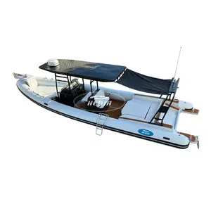 CE 32 Ft 9.6m 8.6m Deep V Aluminum Hull Hypalon Sport Ocean Luxury Rigid Inflatable Rib Boat 960 860 For Tours