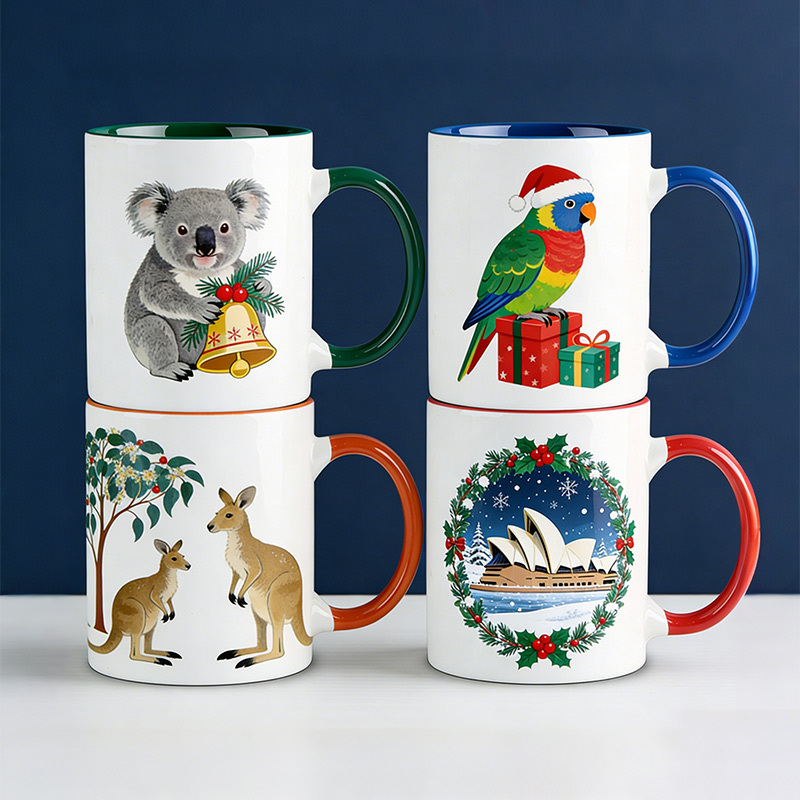 Ceramic Christmas Mug Lead Free Reusable