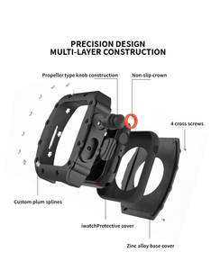 Super Cool goma mariposa hebilla <span class=keywords><strong>Richard</strong></span> modificado una pieza funda Correa 44mm 45mm para Apple Iwatch SE 8 7 6 5series - Product Image 3