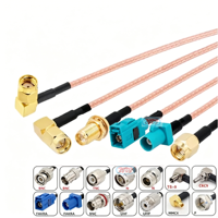 Câble Pigtail RF RG316 flexible plaqué or avec connecteurs interchangeables SMA/BNC/TNC/N/FAKRA/MCX/MMCX pour dispositif de test de signal
