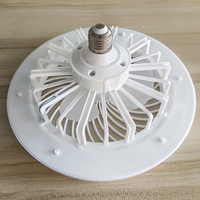 Ventilateur de plafond LED moderne avec moteur AC, télécommande, lampe E27, variateur d'intensité, ventilateur et lumière intelligents à 3 vitesses pour chambre à coucher et salon