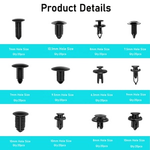 245개 자동차 외장 바디 패스너 클립 모음 세트(자동차 개조용) - Product Image 4