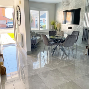 Baldosa de Porcelana Cerámica con Aspecto de Mármol, Resistente a los Arañazos, de Alto Brillo, 600x600, para Interiores de Villas Modernas, 60x60 para Hoteles, 600x600mm - Product Image 4