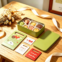 Boîte à gâteaux et biscuits rectangulaire en fer écologique multicolore, boîte cadeau durable en fer blanc pour biscuits, vente en gros d'usine OEM
