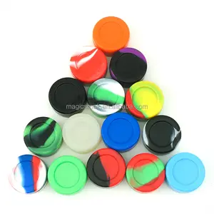 Mini pote de silicone portátil para cigarro, recipiente colorido para potes de cigarro, recipiente para enrolar vidro, frasco, acessório