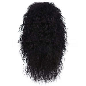 Peluca Larga Rizada Plateada Rubia Sintética Estilo Punk Rocker para Cosplay, para Hombres y Mujeres, Estilo Disco <span class=keywords><strong>Mullet</strong></span> de los 70/80, con Gorra de Malla Elástica sin Pegamento - Product Image 4