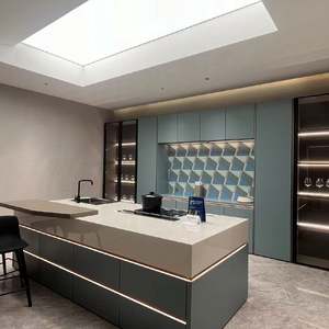 Lacquer Painting <b>Cupboard</b> Home High Gloss Lacquer Sample Luxury Complete Furniture Model Modern Designs Kitchen Cabinets Sets - Product Image 2