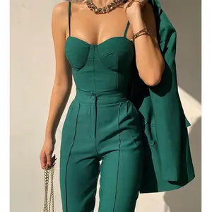 Trending Product 2Pcs Pant Set Womens Clothing Fashionable Women Tops And Pants Suits Sets