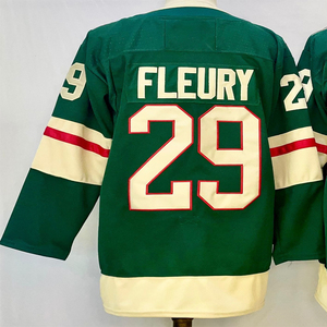 Maillots de hockey cousus pour hommes 7 Brock Faber 12 Matthew Boldy 97 Kirill Kaprizov 29 Marc-<span class=keywords><strong>Andre</strong></span> Fleury 43 Quinn Hughes - Product Image 4