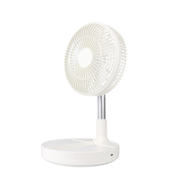 Ventilateur de table pliable multifonctionnel rechargeable par USB de haute qualité, 8 pouces, 2 en 1, hauteur réglable, 5 pales