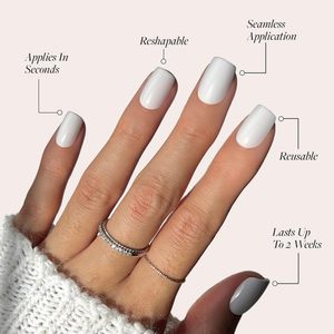 Glamnetic grigio lilla Boba opaco chiaro chiaro pressing corto Squoval unghie finte fascio di forniture per unghie nere opache - Product Image 6
