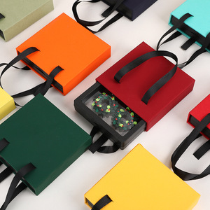 Scatola Regalo per Gioielli in Carta con Logo Personalizzato, Cassetti Estraibili, per Anelli e Orecchini, con Pellicola Trasparente in PE - Product Image 3