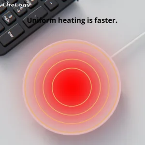 New tĩnh nhiệt USB ấm hơn văn phòng bàn sữa cà phê cách nhiệt gốm sưởi ấm biểu tượng tùy chỉnh Cổ Phiếu Quà Tặng litelogy 10W 5V - Product Image 4