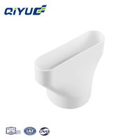 Accessoires pour conduits plats en plastique, coude de raccordement au sol, raccords de conduits d'air plats, connecteur plat pour système de ventilation centralisée domestique CVC