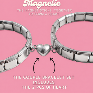 New Arrival Italian Ball Magnetic Charm Platinum Plated Women's Bracelet <b>Set</b> Couples DIY Modular Link <b>Valentines</b> <b>Gift</b> OEM - Product Image 2