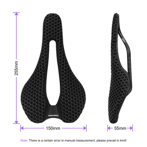 Asiento de Bicicleta de Carreras TOSEEK, Impreso en 3D con Ingeniería de Precisión, Rieles de Carbono de 7x9 mm, Soporte Zonal de Resina de Alta Elasticidad con Estructura de Panal - Product Image 5