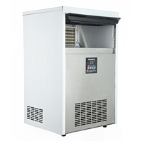 Machine à glaçons commerciale 90 kg, 455 W, grande capacité, fabrique des blocs de glace pour l'eau du robinet et en bouteille