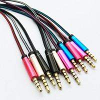 Car 1m 3ft ps4 Cable pioneer Audio Aux to 3 Pin 3.5mm Aux Audio Cable Auxiliar with Microphone Retail Box