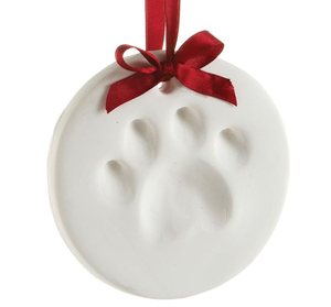 Customized White Clay Paw Print Keepsake Kit for Dogs Cats Intricate Impressions Last with Storage Bag & Instructions Included