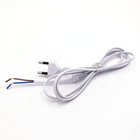 Prise électrique à 2 broches de sécurité, fil d'alimentation de 250V, approuvé corée, KC, 2pin