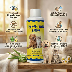 <span class=keywords><strong>Shampoo</strong></span> Ipoallergenico Biologico all'Aloe Senza Lacrime <span class=keywords><strong>per</strong></span> Cuccioli - <span class=keywords><strong>Shampoo</strong></span> Antiprurito Senza Sapone <span class=keywords><strong>per</strong></span> Gattini e Pelli Sensibili - Product Image 1