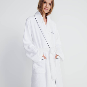 Commercio All'ingrosso di Hotel Puro Accappatoio di Cotone Bianco <span class=keywords><strong>E</strong></span> Set di <span class=keywords><strong>Asciugamani</strong></span> - Product Image 3