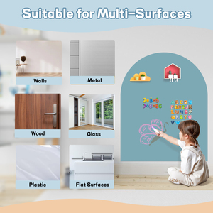 Stickers muraux de tableau noir magnétique pour enfants, tableaux noirs de graffitis, tableaux d'écriture à la maison, autocollants muraux magnétiques - Product Image 4