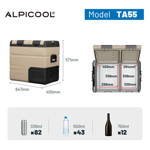 TA55 <span class=keywords><strong>pour</strong></span> réfrigérateur Alpicool 55L avec écran LED, panneau de commande tactile, silencieux et durable, personnalisé, alimenté par énergie solaire 12V - Product Image 2