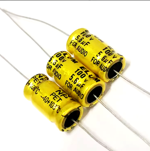 Condensador de audio ELUM Axial <span class=keywords><strong>Promise</strong></span> Fever 100 V1. 5/2.2/3.3/4.7/5.6/8.2/10 Uf - Product Image 1