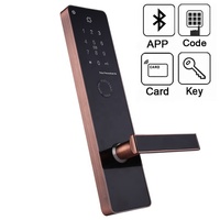 Tuya Wifi veya Ttlock Ble Uygulaması Akıllı Dijital Kilit Şifreli Kapı Kilidi Kartlı Anahtarsız Elektronik Kilit