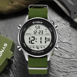 Reloj Deportivo Digital para Hombre, Resistente al Agua, Correa de Nailon, Luminoso, 5 BAR, Esfera de 30 mm, Caja de Resina, para Correr y Hacer Senderismo - Product Image 2