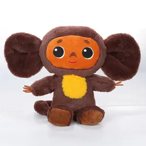 Jouet en peluche cheburashka de russie 2023, jouet en peluche de singe cheburashka avec de grandes oreilles
