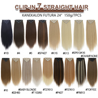 Ekstensi Rambut Julianna Clip in, Tebal, Panjang, Lurus, Lembut, Ringan, 7 Potong, Rambut Berlapis, 24 Inci untuk Wanita