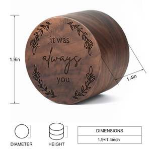 Porte-bague en bois, cadeau d'anniversaire, boîte pour porte-bague de fiançailles pour cérémonie de mariage, pour les anniversaires - Product Image 4