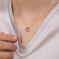 H & F Original 18k 14k 9ct or massif danse pendentif en diamant naturel pour la fabrication de collier pendentif chaîne en or véritable