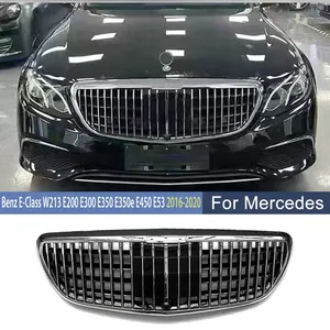 กระจังหน้ารถยนต์ StarNav สำหรับ Mercedes Benz E-Class W213 E200 E300 E350 E350e E450 E53 ปี 2016 2017 2018 2019 2020 แบบตาข่ายสำหรับรถแข่ง - Product Image 4