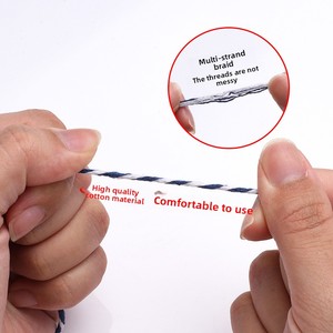 Corde en coton tressé durable et colorée pour le bricolage, l'emballage, les poignées, le regroupement, les cordes à <span class=keywords><strong>linge</strong></span> et les cordes de traction - Product Image 3