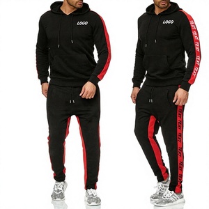 Conjunto Deportivo para Hombre con Franja Lateral, Sudadera con Capucha, Ropa Deportiva, Sudadera con Capucha y Pantalones de Marca para Hombre, Otoño - Product Image 1