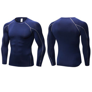 Men's Compression Base <b>Layer</b> Sports Long Sleeve T-Shirt with Spandex/Polyester Anti-Bacterial Eco-Friendly Features for Running - Product Image 4