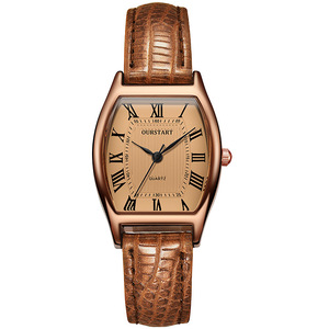 Women's <strong>Retro</strong> Brown Quartz Wristwatch Vintage Leather Bracelet Alloy Sport Business Styles Quality Ladies' Fashion <strong>Clock</strong> (WA047) - Product Image 6
