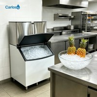 Machine à glaçons en cubes de type Carlos, nouvelle génération, grande capacité, refroidie à l'eau, pour usage en restaurant