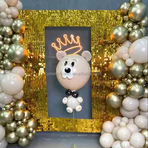 Décorations <span class=keywords><strong>de</strong></span> mariage scintillantes à paillettes dorées Panneau <span class=keywords><strong>de</strong></span> toile <span class=keywords><strong>de</strong></span> fond mural Publicité Superbe miroir étincelant Carré Shimmer Wall - Product Image 1