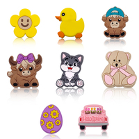 Perles en silicone pour bébé, perles de dentition, animaux de dessin animé, breloques, vente en gros