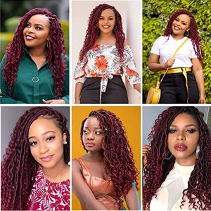Offre Spéciale 18 pouces River Faux Locs Fly Locs Tressage <span class=keywords><strong>Cheveux</strong></span> Crochet <span class=keywords><strong>Bouclés</strong></span> Tresse <span class=keywords><strong>Cheveux</strong></span> Synthétiques Tresse Africaine <span class=keywords><strong>Meches</strong></span> - Product Image 6
