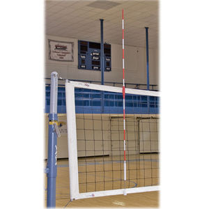 Clamp-On Fiberglass Volleyball Net Fiberglass Antenna Official Competition Marker Pole 10mm Red/White <b>Paint</b> 71" Long - Product Image 3