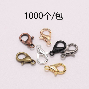 Lot de 1000 fermoirs mousquetons en alliage de zinc plaqué pour bijoux, colliers, porte-clés, accessoires de bricolage - Product Image 5