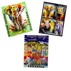 Aimant de réfrigérateur 3D en résine personnalisé avec carte du Kenya, Afrique, art tribal Hakuna Matata, souvenir de <span class=keywords><strong>voyage</strong></span>, décoration de la maison et de la cuisine, autocollant magnétique, cadeau - Product Image 2