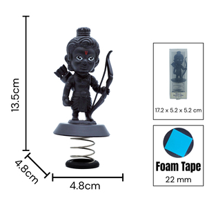 Shree Ram Lal, el Ídolo de Fun Spring Plastics, Figura Decorativa de Ram para el Tablero del Automóvil y el Templo del Hogar - Product Image 5