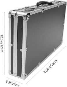 Organizador de caja de <span class=keywords><strong>herramientas</strong></span> de aluminio portátil profesional para estuche rígido, maletín de Metal OEM personalizable para piezas de instrumentos de prueba - Product Image 2